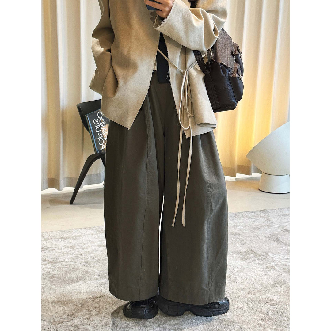 Women's Asymmetrical Wrap Blazer with Tie Belt and Raw Edges Amarae