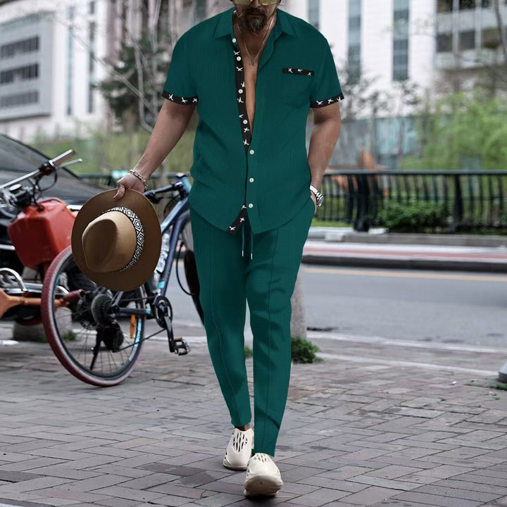 Fashionable casual jacket for men with creative collar and stylish pants Lune London