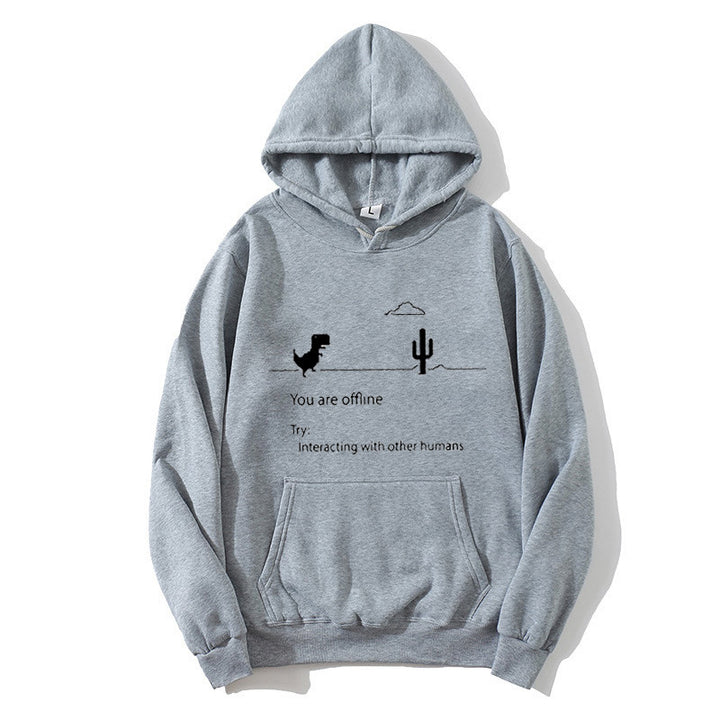 Women's hoodie with creative dinosaur and interaction motif Chic & Stil