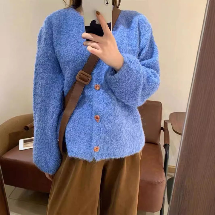 Cardigan en tricot confortable pour femme avec boutons décoratifs et coupe décontractée Chic & Stil