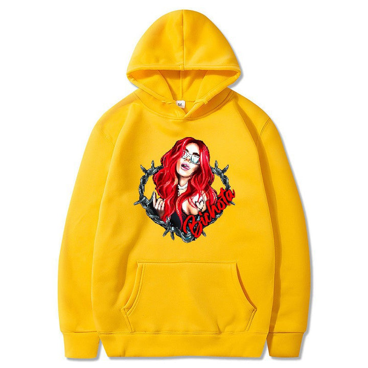 Women’s hoodie with artistic graphic print and cozy fit Chic & Stil