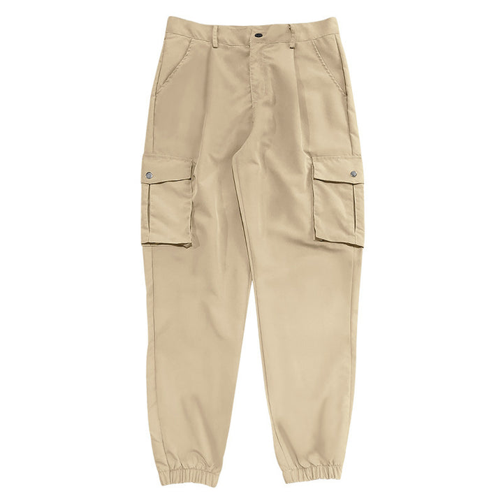 Unisex cargo pants with elastic waistband and practical side pockets Lune London