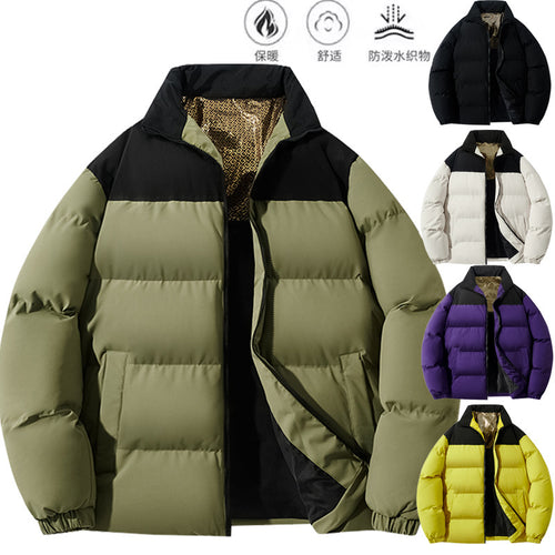 Insulated quilted jacket for men with a high collar and practical pockets Amarae