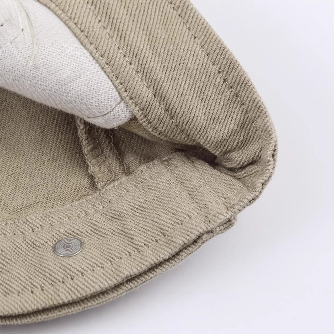 Men's Boxy Canvas Jacket with Cord Collar, set-in Side Pockets and Zip Chest Pocket Amarae