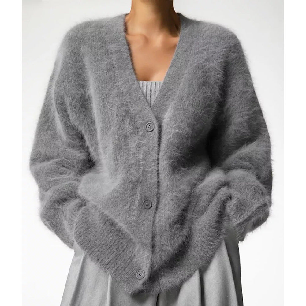 Women's cozy cardigan with button closure and loose fit Lune London