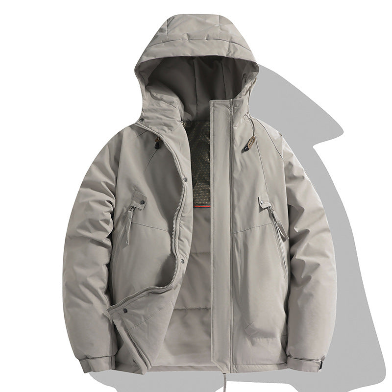 Functional jacket for men with adjustable hood and insulated interior Lune London