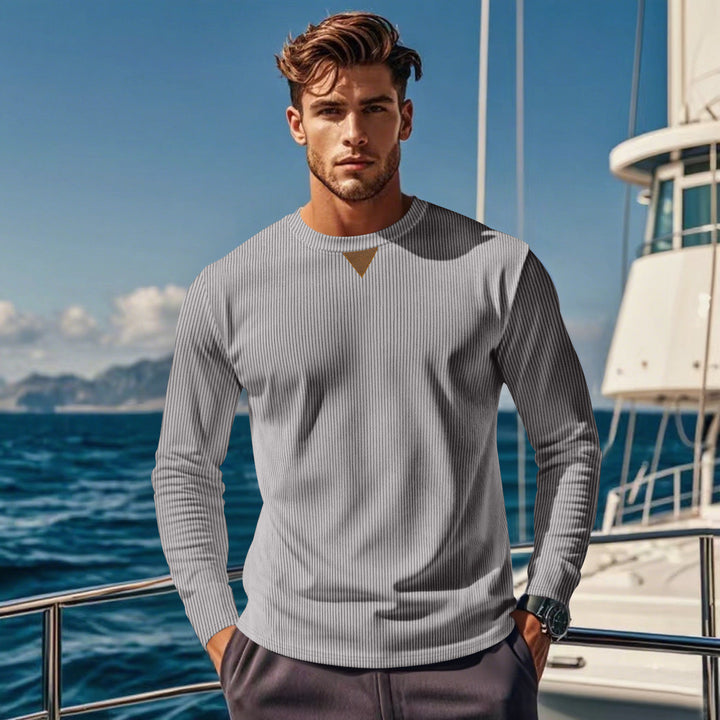 Men's long sleeve sports T-shirt with innovative structured design Lune London