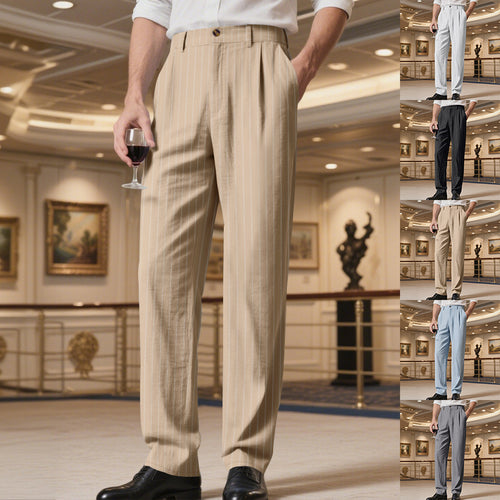 Elegant suit trousers for men with slim stripes Amarae