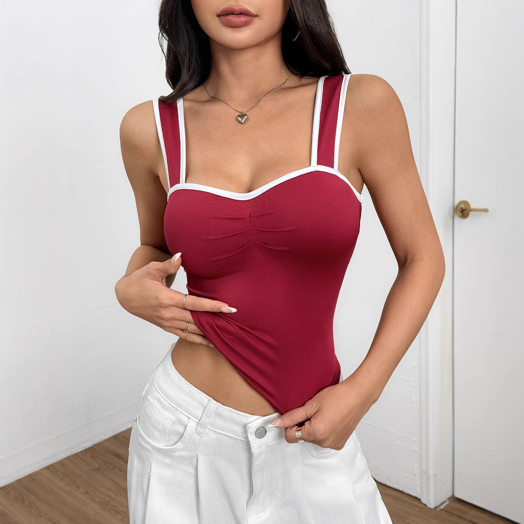Haut ajusté pour femmes avec des détails de bretelles raffinés Chic & Stil