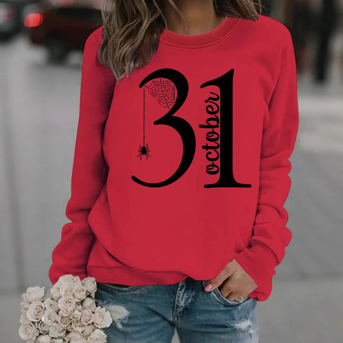 Sweat-shirt pour femmes avec motif d'Halloween créatif et coupe confortable Chic & Stil