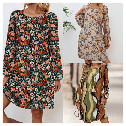 Casual women's leisure dress with floral accents Amarae