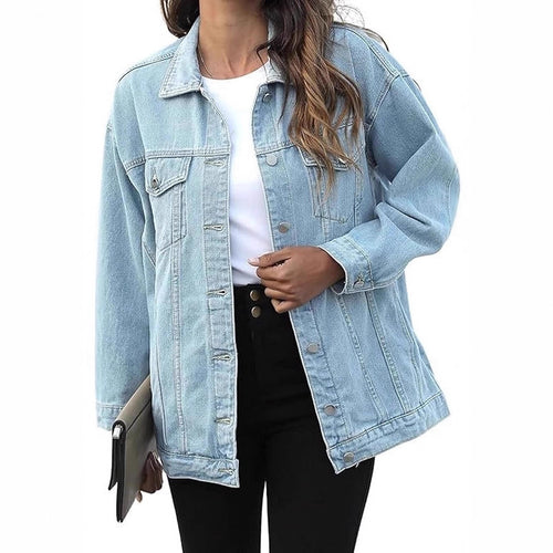 Veste en denim décontractée pour femmes avec coupe oversize Chic & Stil