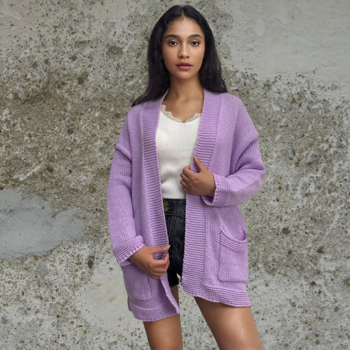 Knitted jacket for women in an oversized casual style Lune London