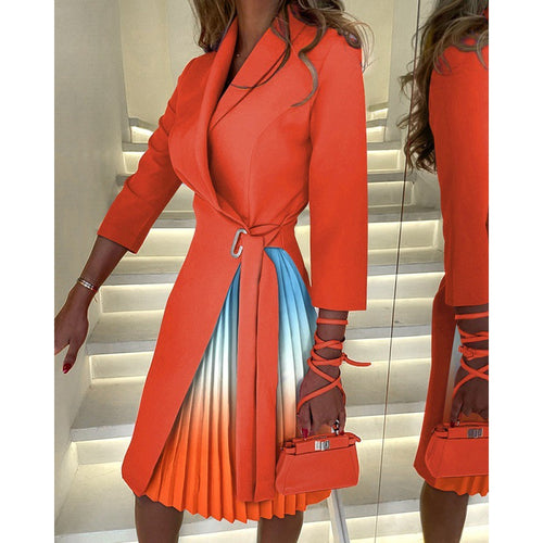 Ladies Elegant Pleated Midi Dress Amarae