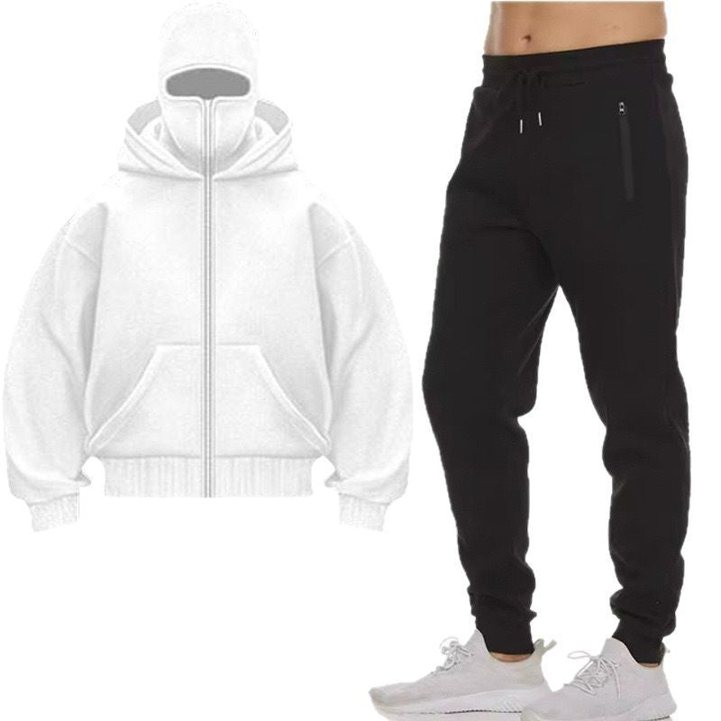 Women's hooded sweat jacket with practical continuous zipper placket and large pockets Lune London