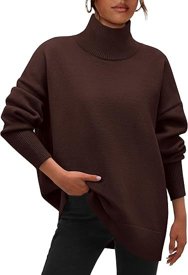 Ladies Oversized Sweater with Turtleneck Lune London