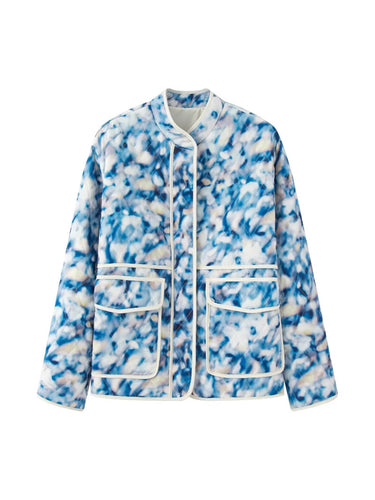 Flower quilted jacket for women with practical pockets Amarae