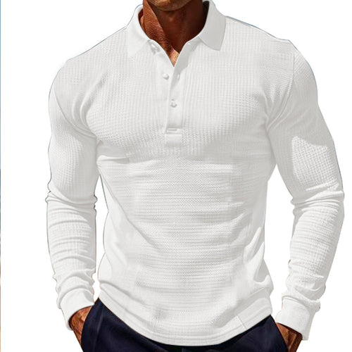 Long sleeve polo shirt for men with structured design Amarae
