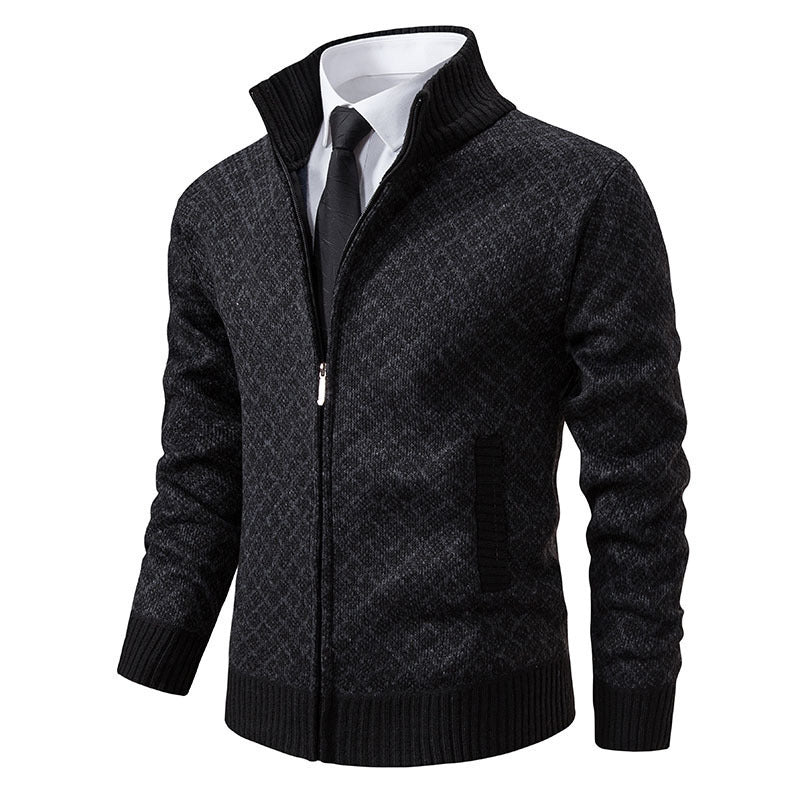 Ladies elegant cardigan with high collar Lune London