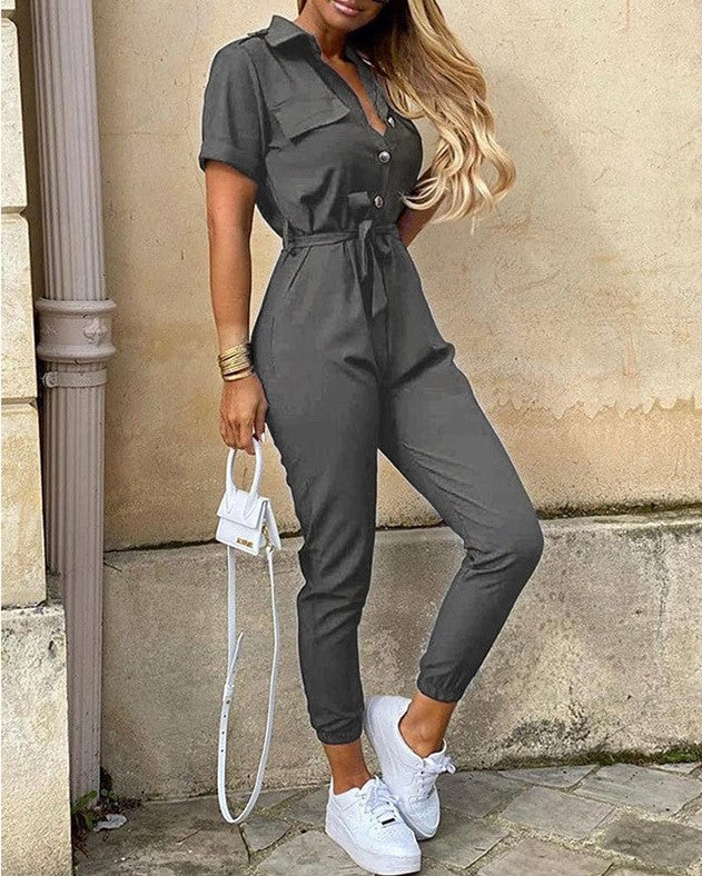 Ladies trendy jumpsuit with fitted cut and practical pockets Lune London