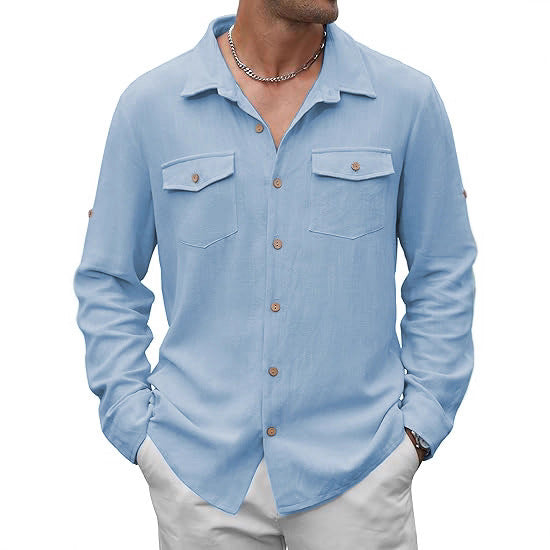Classic casual shirt for men with two chest pockets Lune London