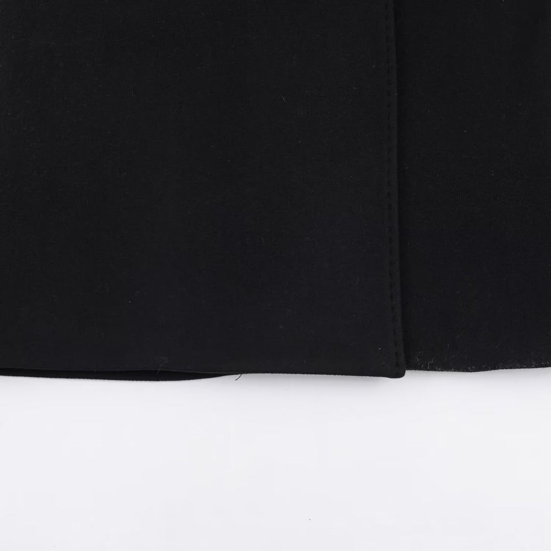Women's wrap coat made of wool blend with belt at the waist and large patch pockets Amarae