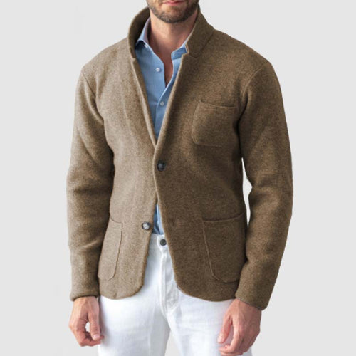 Men's cardigan with elegant cut and practical pockets Amarae