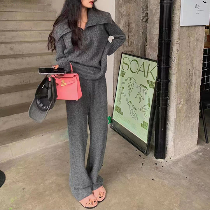 Knit sweater for women with removable collar Lune London