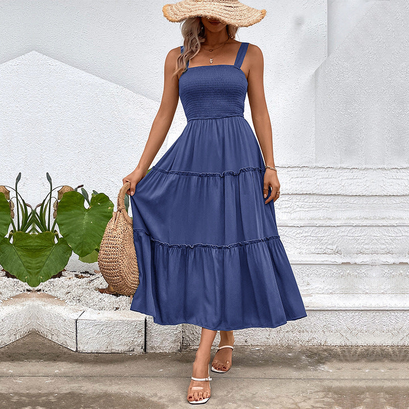 Women’s tiered dress with gathered top Lune London