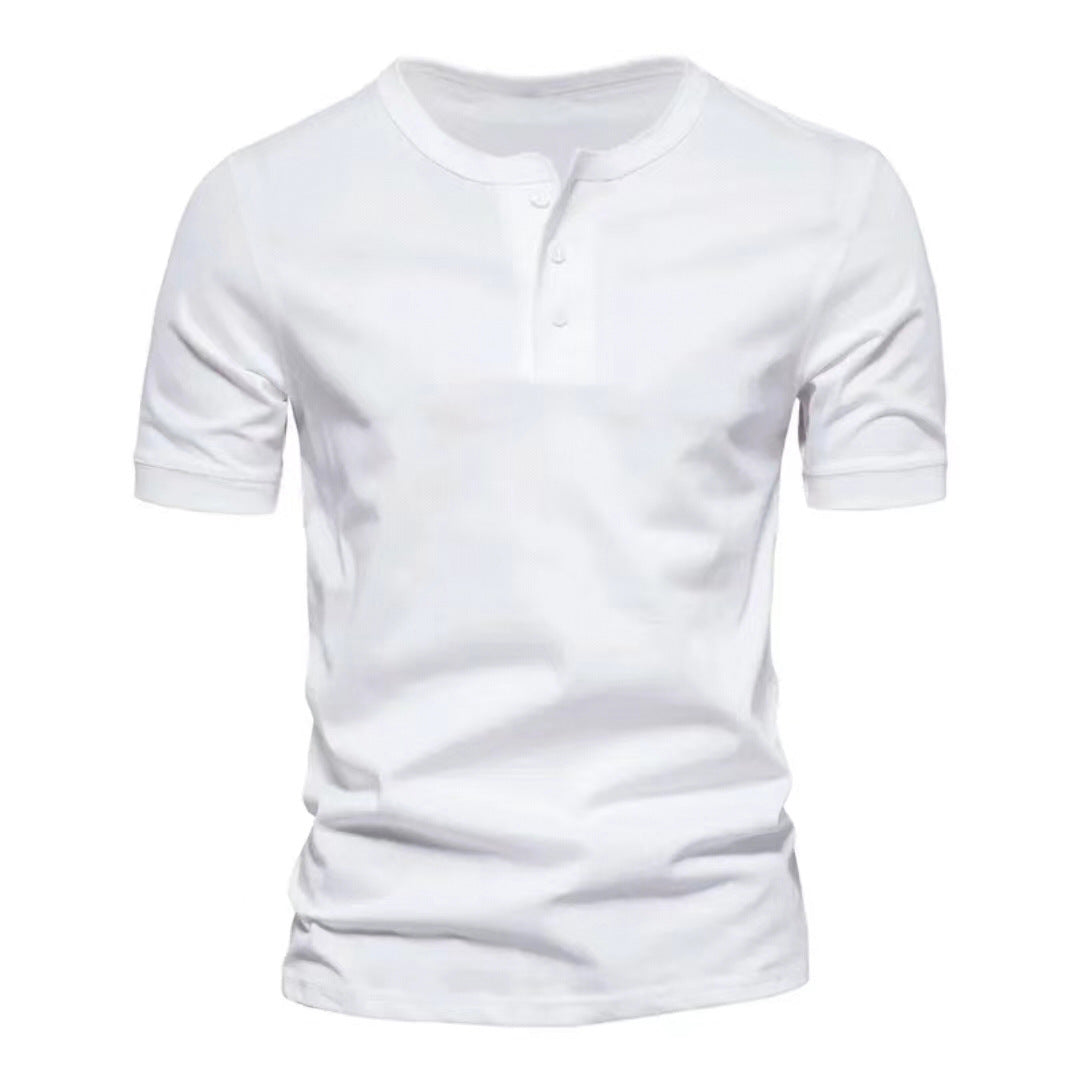 Men's short sleeve Henley shirt with a Chic and Stylish design