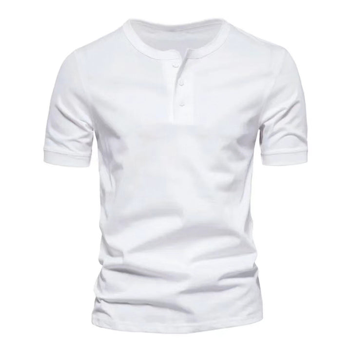 Men's short sleeve Henley shirt with a Chic and Stylish design
