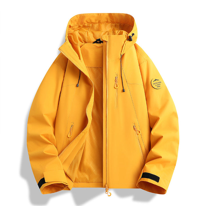Women Lightweight Waterproof Hooded Jacket with Teddy Charm and Concealed Zipper Pockets Amarae