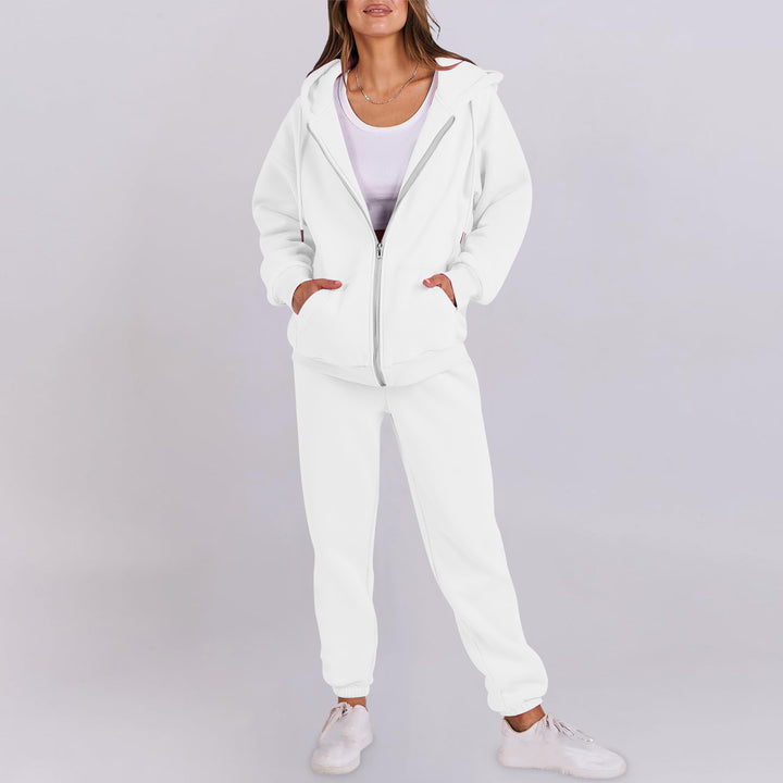 Casual women's sports set with hood and zipper Lune London