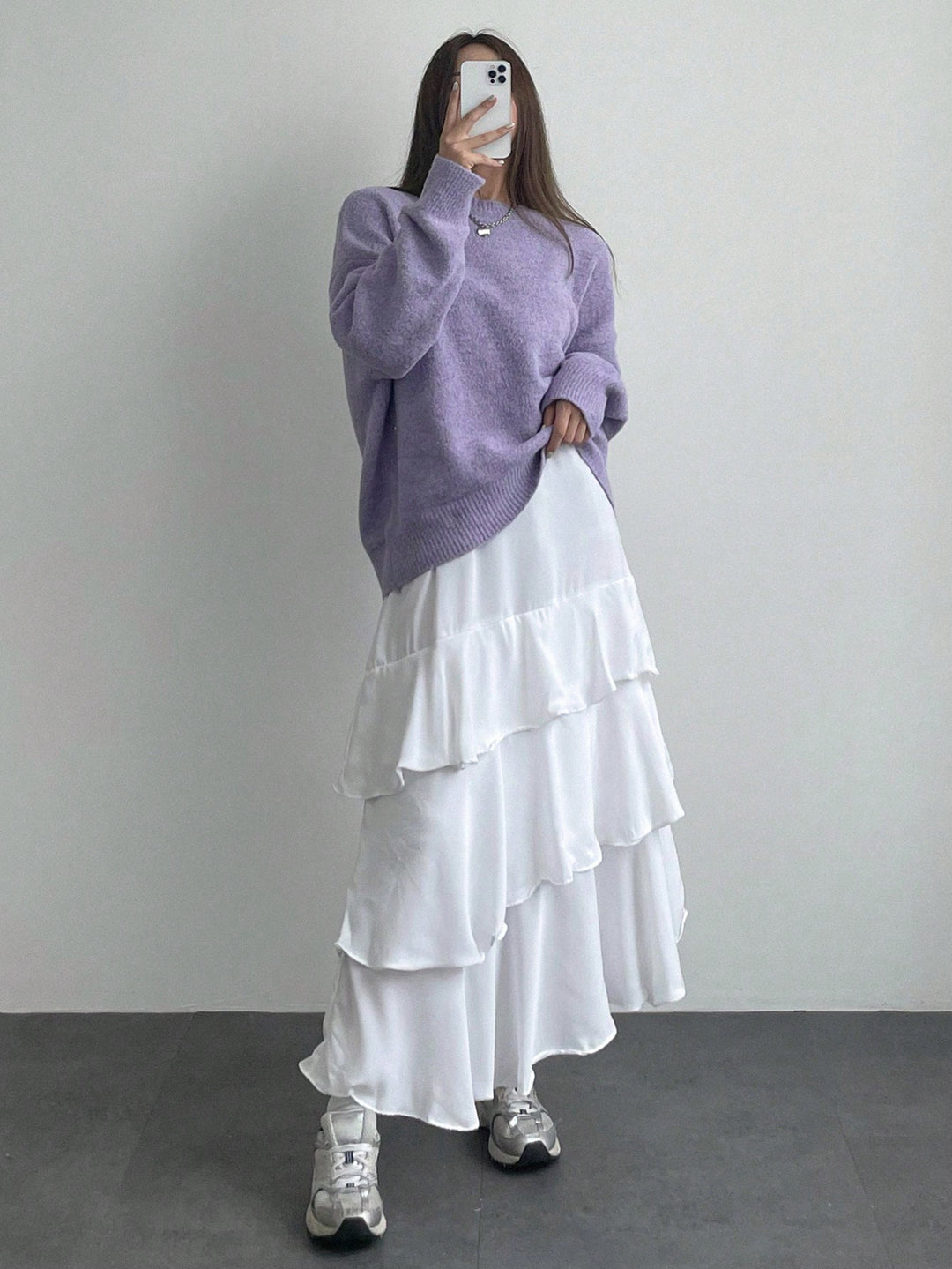 Pull en tricot épais pour femme avec une coupe décontractée et des manches volumineuses Chic & Stil