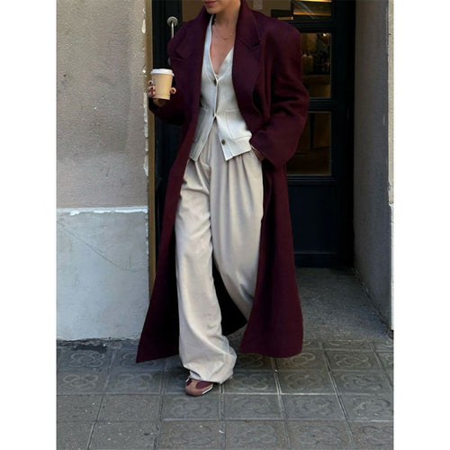 Elegant double trench coat for women in loose fit Amarae
