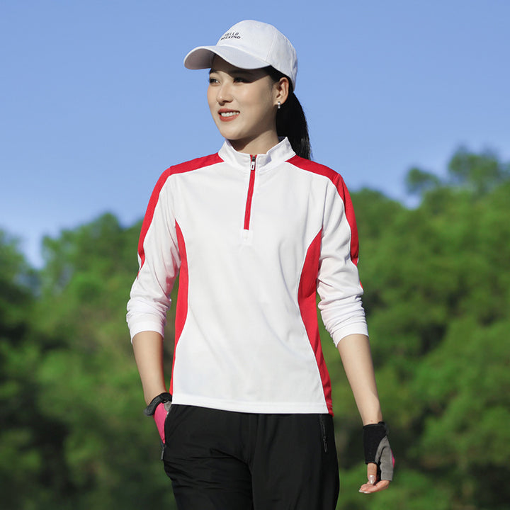 Women's Sports Long Sleeve with Half Zip and Breathable Inserts Amarae