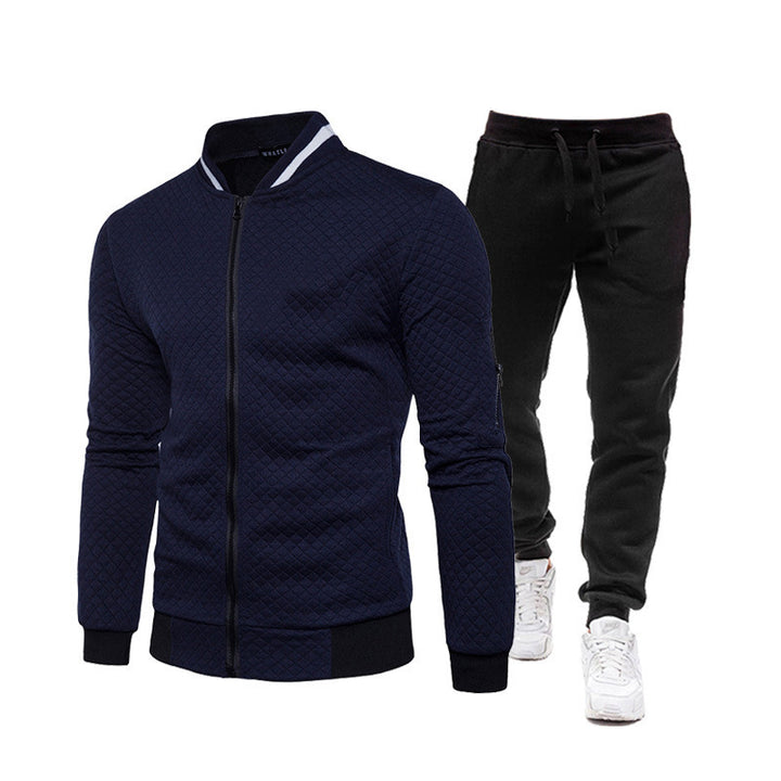 Men's athletic tracksuit set with practical zipper and elastic cuffs Amarae
