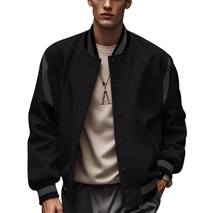 Casual college jacket for men with contrasting sleeves Lune London