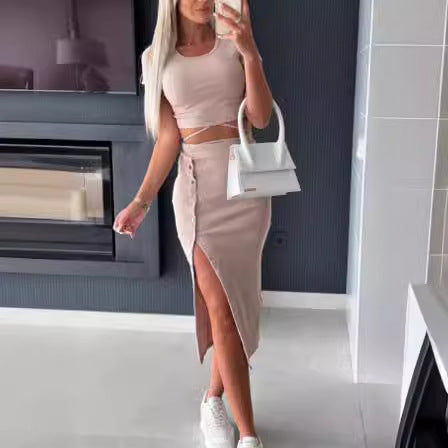 Amarae Ribbed Knit Midi Dress for Women