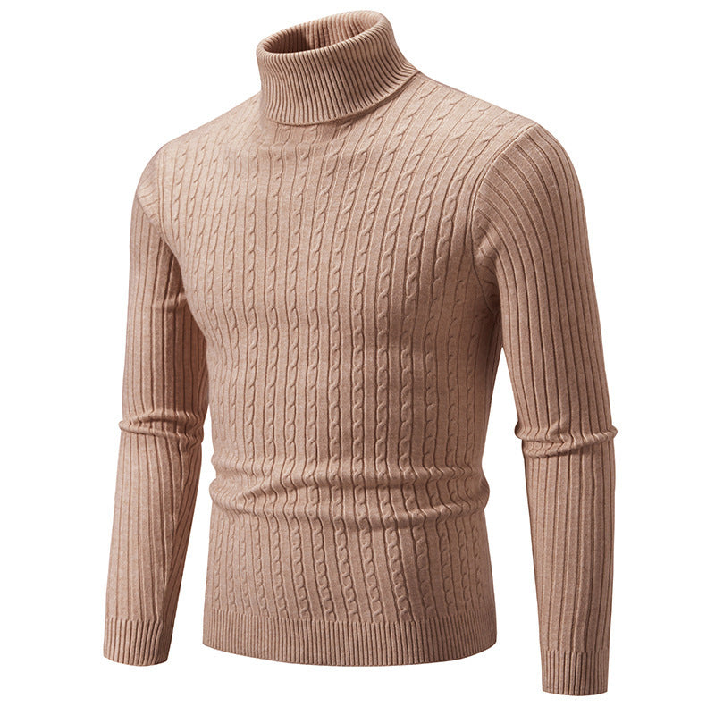 Men's turtleneck sweater with textured knit pattern Lune London