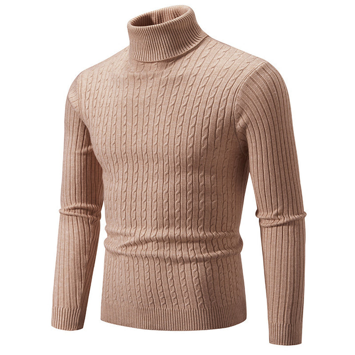 Men's turtleneck sweater with textured knit pattern Lune London
