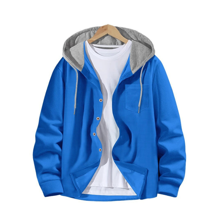 Casual men's jacket with hood and plaid pattern Lune London