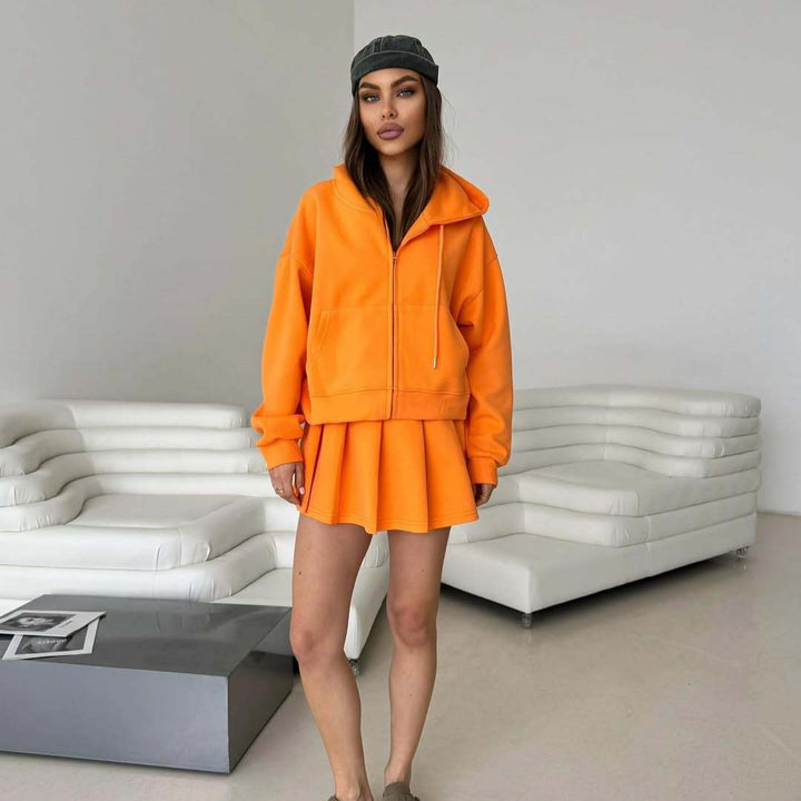Women's sports top with skirt and hood Lune London
