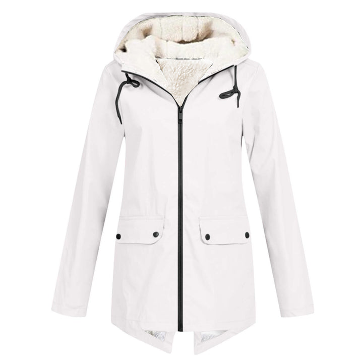 Women's transitional jacket water-repellent with warm fleece lining and adjustable hood Lune London