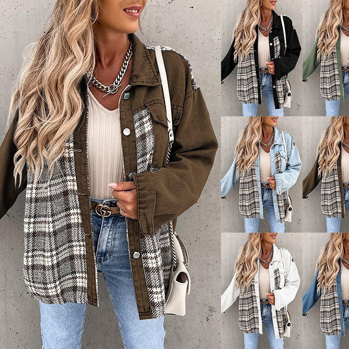 Chic and Stylish Women's Checkered Shirt Jacket