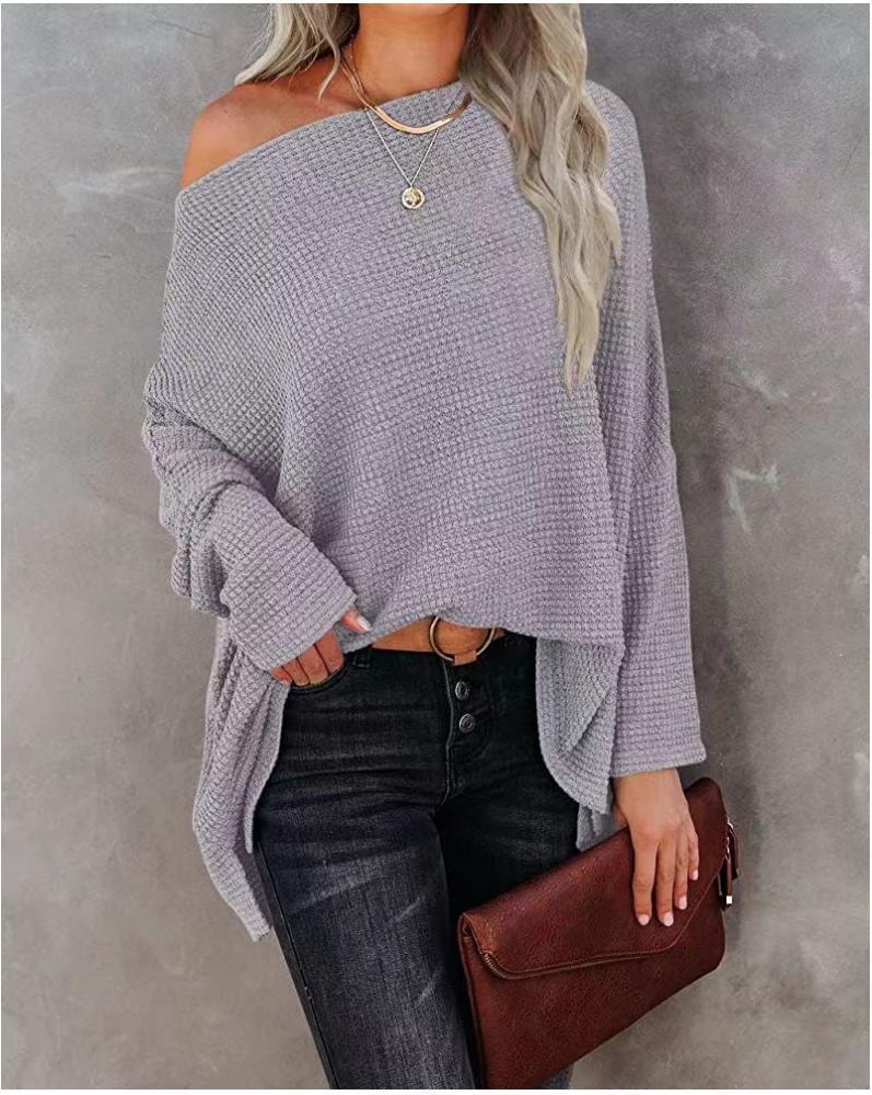 Cozy waffle sweater for women with a loose fit Lune London