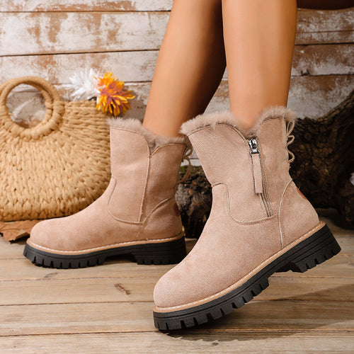 Winter boots for women with warm lining and sturdy profile Amarae