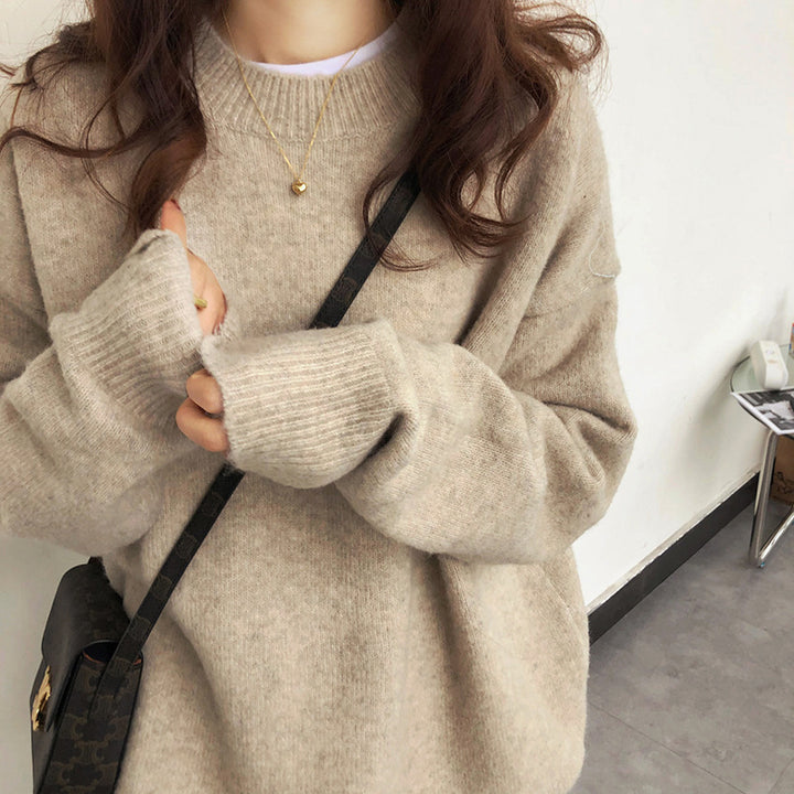 Pull en maille surdimensionné pour femme avec détails côtelés Chic & Stil
