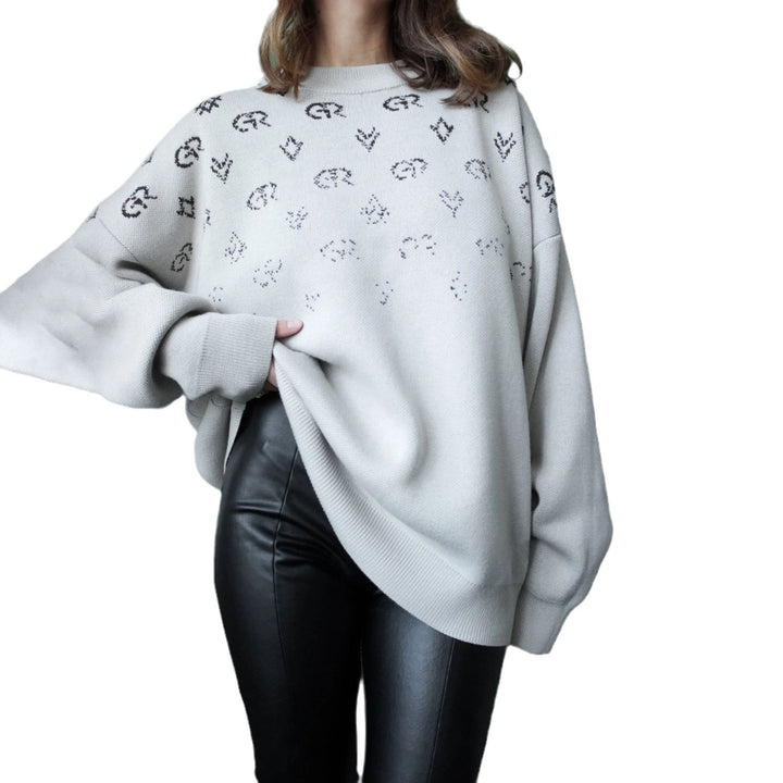 Oversized sweatshirt for women with creative inscription Lune London