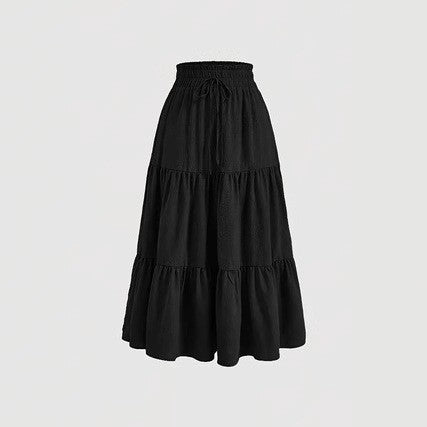 Maxi skirt for women with elastic waist and ruffled design Amarae